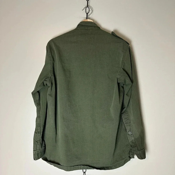 Vintage 1970s PVBA Monetex Belgian Military Button-up Large - Picture 2 of 6